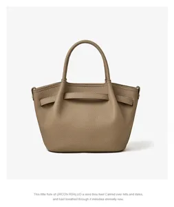 Elegante borsa secchiello in pelle da donna, pratica borsa a mano a tracolla per uso quotidiano.