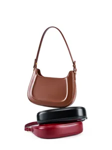 Echt lederen vintage zadeltas, stijlvolle schouder- en crossbodytas voor dames.