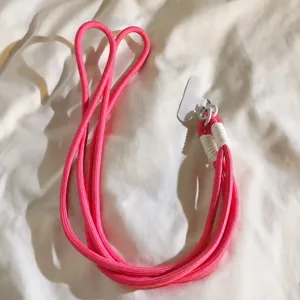 Tracolla per cellulare intrecciata rosa acceso cinturino di ricambio per custodia.