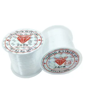 Transparent elastic crystal string for DIY beading and jewelry making crafts supplies.