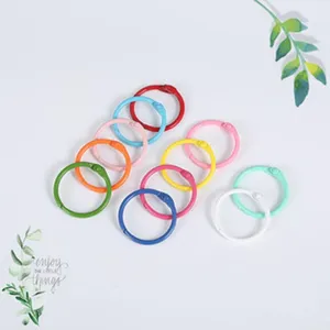 Anneaux en plastique colorés, anneaux de reliure pour loisirs créatifs, porte-clés et bijoux 100 pcs