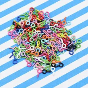 Epingles a oeil a vis DIY colorees pour accessoires de bijoux faits a la main.