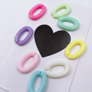 Anneaux ouverts en acrylique plastique colore en forme de U accessoires de bijoux DIY details