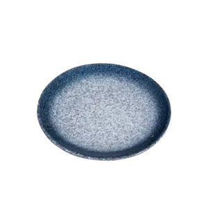 Assiette plate en céramique style japonais ronde rétro mouchetée pour cuisine maison