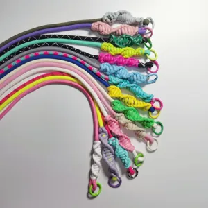 Colorful woven phone lanyard crossbody strap adjustable universal mobile phone accessories