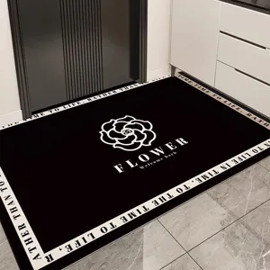 Modern entrance doormat durable waterproof PVC floor mat dirt resistant indoor carpet for home