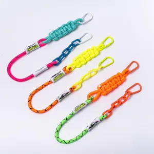 Vibrant DIY phone charm strap colorful braided lanyard keychain fashion bag accessories