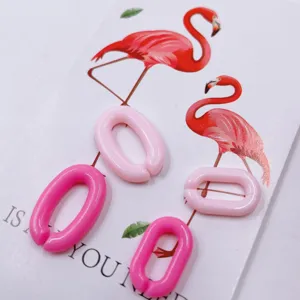 DIY acrylique plastique coloré anneaux ouverts en U maillons de chaîne accessoires de bijoux