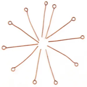 Copper eye pins for DIY jewelry making and beading craft connectors, high quality.