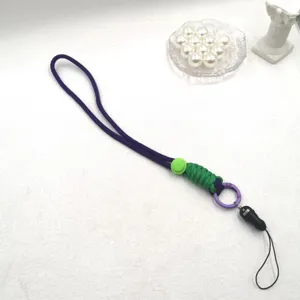 Lanière de téléphone tressée à la main sangle de cou réglable bracelet anti-perte