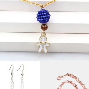 DIY jewelry making accessories set with cute pendant necklace earrings and chain components