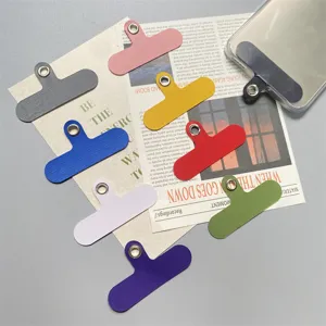 Kleurrijke telefoon lanyard tabjes vervanging set, universele riem clips details.