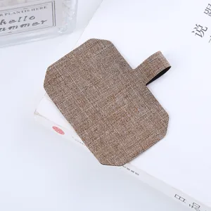Toppa per cordino per cellulare in tessuto marrone resistente universale per custodia