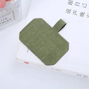 Toppa per cordino da telefono in tessuto verde linguetta universale per cover