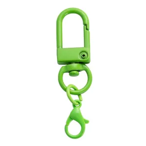 Colorful Baking Paint Metal Lobster Clasp Keychain DIY Accessories Candy Color Rotating Dog Buckle For Jewelry Making