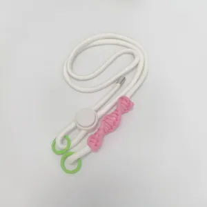 Crossbody phone lanyard with adjustable buckle, universal dual-end strap for mobile case.