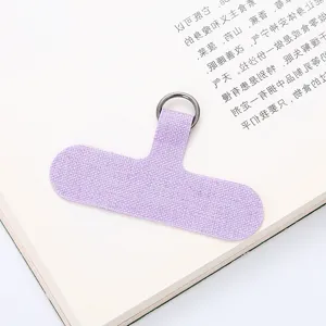 Lila Stoff Handy Umhängeband Patch Haltekarte mit Metall D-Ring für Smartphone Hülle Zubehör