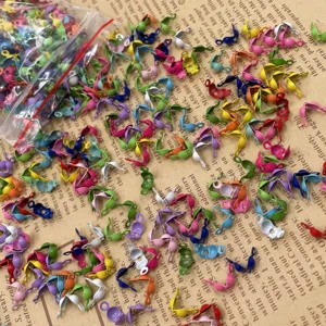 Colorful metal crimp ends bead tips for DIY jewelry making and craft accessories wholesale.