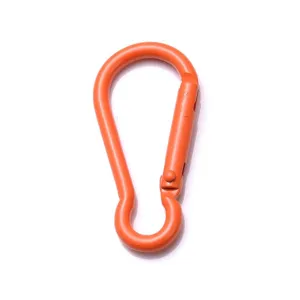 Mosquetón naranja gancho resorte metal DIY accesorios joyería llavero hebilla anilla metal