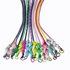 Colorful braided crossbody phone lanyard, universal adjustable strap for smartphone cases.