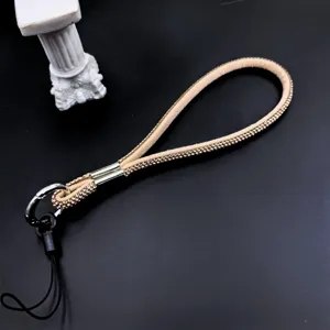Luxury rhinestone phone lanyard sparkling crystal wrist strap anti-lost charming accessory