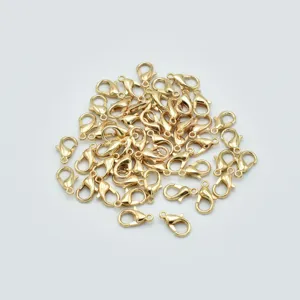 Gold lobster claw clasps bulk pack for DIY jewelry making necklaces bracelets hardware findings