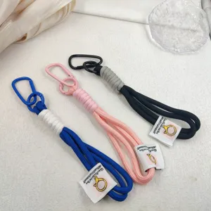 Nylon Braided Keychain Lanyard Mountaineering Buckle Woven Rope Key Ring Holder Bag Charm Fashion Accessory
