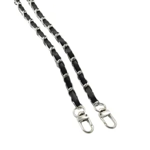 Cinturino a catena in pelle intrecciata di ricambio per borsa a tracolla da donna.