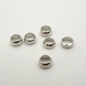 Stainless steel metal spacer beads for DIY jewelry making and crafting supplies detail.