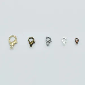 Assorted metal zinc alloy lobster clasps for DIY necklaces bracelets jewelry making