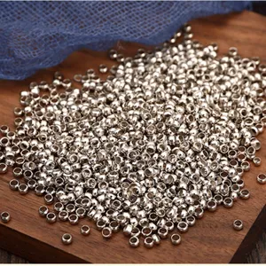 2mm metal crimp beads spacer beads bulk for DIY jewelry making craft accessories supply