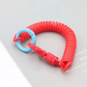 Bracelet cordon spirale coloré porte-clés anti-perte sac coloré pendentif accessoire