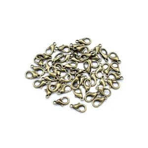 Antique Bronze Lobster Clasps Zinc Alloy DIY Jewelry Findings for Necklaces Bracelets