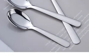 Juego de cucharas de acero inoxidable cucharas de sopa planas vajilla de cocina menaje