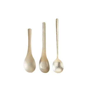 Ensemble de cuillères à soupe en pur titane ménage cuillère chinoise cristal de roche vaisselle