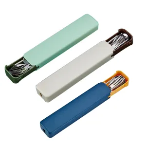 Set di posate portatile in acciaio inossidabile con scatola scorrevole per viaggi e scuola.