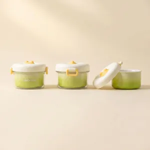 Boîte à Déjeuner en Céramique Portable Étanche Boîte Bento Avec Poignée Récipient de Stockage de Nourriture Isolé Pour Bureau École