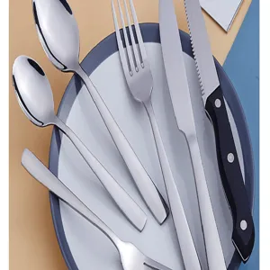 Set di posate in acciaio inox stoviglie moderne cucina coltello forchetta cucchiaio