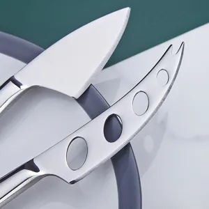 Ensemble de couteaux à fromage en acier inoxydable avec spatule pour la cuisine.