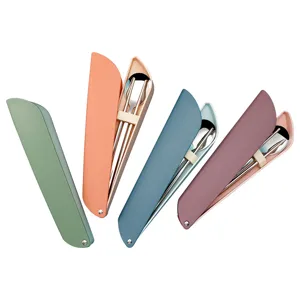 Set de couverts portables en acier inoxydable avec boîte de rangement colorée cuillère fourchette
