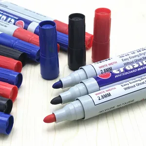 Juego de rotuladores para pizarra blanca 2.8mm borrables en seco para oficina y escuela.