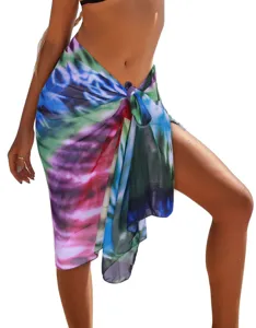 Chiffon Batik Strandtuch Wickelrock für Damen, sexy Sommer Badeanzug Bikini Cover Up.