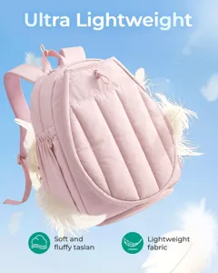 Rosa leichter Rucksack mit weichem Steppdesign, modische und bequeme Freizeittasche.