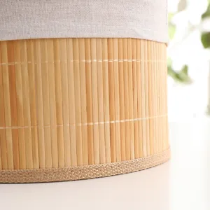 Handcrafted bamboo woven storage bucket detail pastoral style multi-functional basket organizer