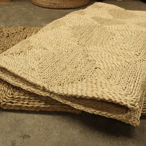 Corn husk woven mat natural straw carpet living room floor mat handmade tatami bay window rug