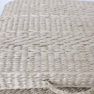 Woven straw cushion portable square mat natural plant fiber home window seat floor pillow
