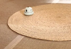 Round corn husk woven mat natural straw floor cushion bay window rustic home decor carpet