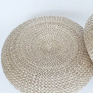 Natural straw woven floor cushion Japanese tatami round thick meditation mat for home decor