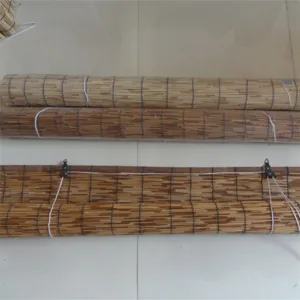 Tenda in canna naturale per porte e finestre interne, schermatura solare ecologica pratica