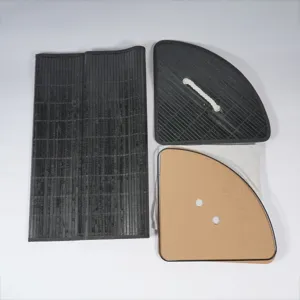 Cesta de ropa plegable de bambú negro piezas desmontadas vista detallada almacenaje